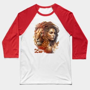 Leo Zodiac Sign Woman Baseball T-Shirt